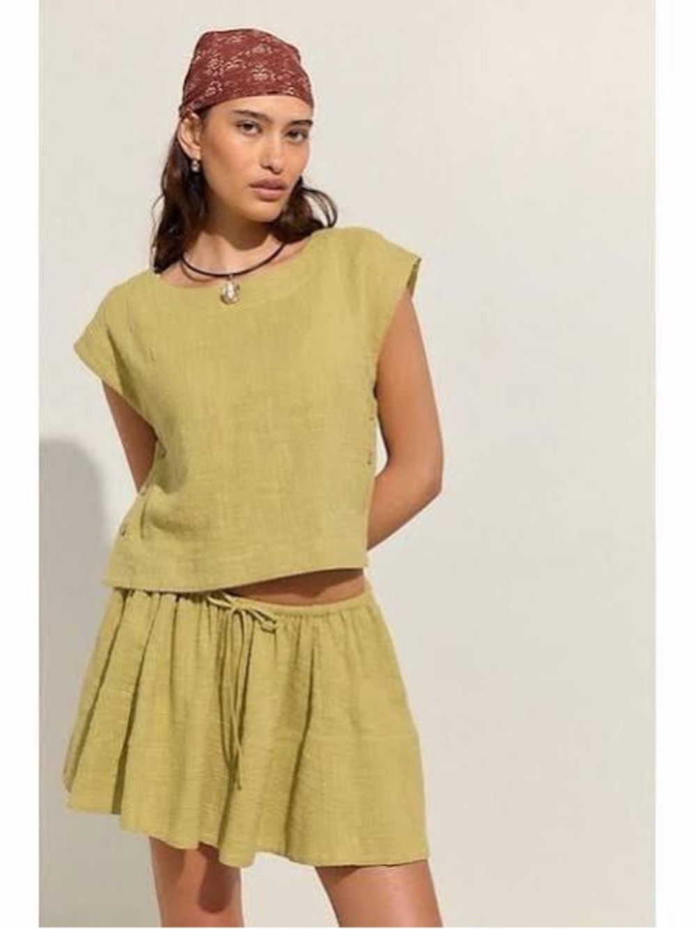 Free People Skye Mini Skirt set NWT